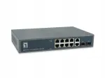 LevelOne GEP-1221 l&uuml;liti, 8 x 10/100/1000, PoE+, mittetaldatav