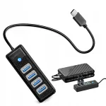 USB-C&ndash;USB 3.0 adapter Orico, 4 &uuml;hendust, 5 Gb/s