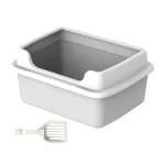 Kasside tualett eemaldatava avatud kaanega, hall, M, 38x29x18,5 cm