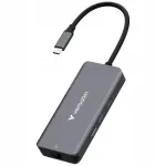 USB-C adapter Verbatim 32157, HDMI, 3x USB-A 3.2, RJ45, alumiinium