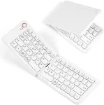 Kokkupandav juhtmevaba QWERTZ Bluetooth klaviatuur, &uuml;hilduv iOS ja Androidiga