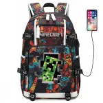 Laste A4 seljakott Minecraft, veekindel, erinevates v&auml;rvides