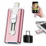 USB m&auml;lupulk 128 GB, USB 3.0, Micro-USB, Lightning, USB-C, roosa