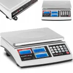 Kaalud arvutamisfunktsiooniga, 30 kg, 1 g, roostevaba teras, LCD
