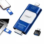128 GB USB m&auml;lupulk nelja &uuml;hendusega: USB-C, Lightning, Micro-USB, USB-A telefonile ja arvutile