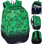 Poiste koolikott Coolpack Prime Pro Game Over, roheline gradiendiga