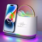 Bluetooth-k&otilde;lar LED-valgustusega, 15W induktsioonlaadimise dokiga, 5 funktsiooni