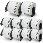 Brother DK-22205 kleeplint, 62 mm x 30,48 m, valge, 10 tk