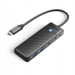 USB-C liides ORICO, 4 pesa, 100W PD, 5Gbps, must