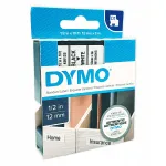 Kleepuv riba DYMO D1 45013S, 12 mm, valge musta tekstiga, originaal