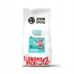 Koeratoit John Dog kutsikatele sealiha ja veiselihaga, 12 kg