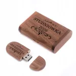 Puidust USB m&auml;lupulk 32 GB karbiga ja graveeritava tekstiga