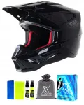 Motomatkuri kiiver ALPINESTARS S-M5 Bond, must/h&otilde;bedane, suurus XXL