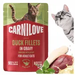 CARNILOVE niiske kassitoit pardiliha ja kassim&uuml;ndiga, 85 g, fileega, 90% lihasisaldus