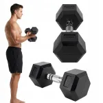 Kummiga kaetud hantel XTREXO Hex, 7,5 kg, malmist, libisemiskindel