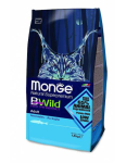 MONGE BWILD kuiv kassitoit an&scaron;ooviste ja sprottidega, 1,5 kg