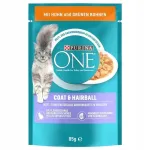 PURINA ONE Coat and Hairball niiske kassitoit, 85 g