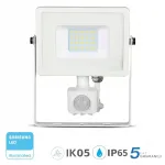 LED prožektor V-TAC 20W SAMSUNG KIIP liikumisanduriga, Cut-OFF funktsioon, valge