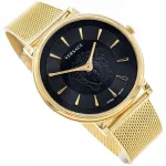 Naiste kell VERSACE VE8102119 V-CIRCLE kuldse rihmaga
