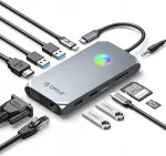 USB-C jaam ORICO 12-in-1 koos HDMI adapteri ja 4K, RGB valgustusega