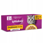 WHISKAS niiske kassitoit linnulihaga želees, 80 x 85 g