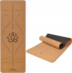 Joogamatt DH FitLife, kork ja TPE, 183x61x0,6 cm, libisemiskindel, joondusjoontega
