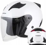 Avatud mootorratta kiiver CASSIDA REFLEX, valge, XS (53&ndash;54), helkuritega, ECE22.06J
