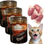 Wild Freedom RAW kasside maiused kana s&uuml;dametega, 135 g, 100 % liha, l&uuml;ofiliseeritud