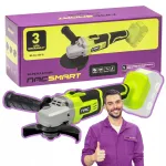 Nurklihvija NAC SMART 125mm 20V, kummist korpus, juhtmeta
