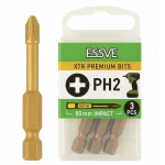 ESSVE XTR PH2 kruvikeeraja otsikud 50mm, 3 tk.