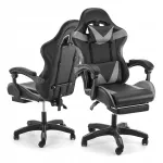 M&auml;ngu- ja kontoritool jalatoega, ergonoomiline, hall