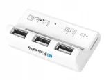 USB jaotur kaardilugejaga SD, microSD, MS Pro Duo, M2, ET-4803 WH