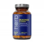 Toidulisand Herb Magneesium 4 vormi + B6, 100 kapslit