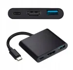 USB-C jagaja HDMI-adapteriga, 4K, USB 3.0, PD, &uuml;hilduv Windowsi, Linuxi ja Maciga