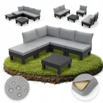 Keter Element nurgeline aiakomplekt, hall, 5-osaline, rattan