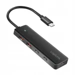 USB-C kontsentraator Logilink, 4 porti, 2x USB-A, 2x USB-C, 10 Gb/s, v&auml;ga &otilde;huke