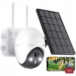 V&auml;line p&auml;ikeseenergial t&ouml;&ouml;tav IP WiFi-kaamera, 5 MP, p&ouml;&ouml;rlev pea
