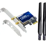 Traadita v&otilde;rgukaart AC1200 PCIe, 5 GHz, 1200 Mbps, topelt antenn