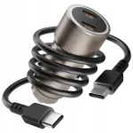 VIDVIE auto laadija 33W USB ja USB-C kaabliga