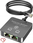 Ethernet jagaja KIWIBIRD RJ45 1x2, Gigabit LAN, 1000 Mbps, Cat8, PS5 jaoks