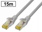 V&otilde;rgukaabel Cat.6A PIMF, varjestatud, RJ45-RJ45, AWG26, 15 m, hall, vask
