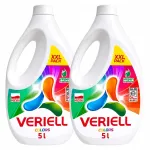 VERIELL pesugeel v&auml;rvilistele riietele, 2 x 5 l, 250 pesukorda