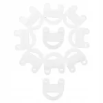 Plastikust puuride kinnituse klambrid, valged, 10 tk