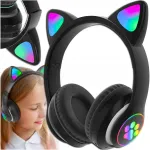 Laste juhtmeta k&otilde;rvaklapid LED RGB kassik&otilde;rvadega, mustad