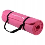 Treeningmatt 181x63 cm, 1 cm, libisemiskindel, roosa, jooga ja fitness