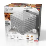 Toidukuivati Adler 600 W, 6 alust, temperatuuri reguleerimine