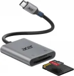 Acer alumiiniumist USB-C SD kaartide lugeja Micro SD adapteriga 170MB/s