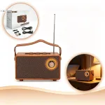 Kaasaskantav retro raadio Bluetooth k&otilde;lariga, pruun