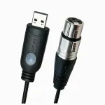 USB&ndash;XLR kaabel d&uuml;naamilistele mikrofonidele, 24-bitine, 96 kHz, sobib podcastideks