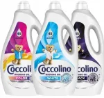Vedel pesuaine Coccolino valgetele, mustadele ja v&auml;rvilistele riietele, 3 x 1,8 l
